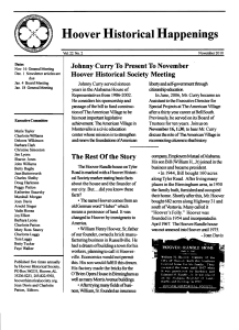 November - Hoover Historical Society