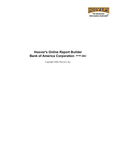 Report Builder - Bank of America Corporation - Hoover's
