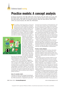 Evidence-based nursing Practice models: A concept analysis