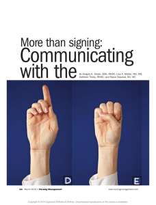 More than Signing: Communicating with the Deaf