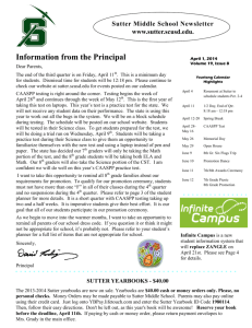 Information from the Principal