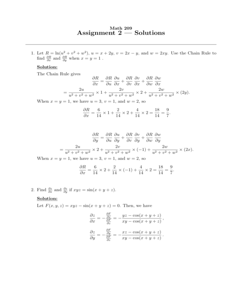 Assignment 2 Solutions