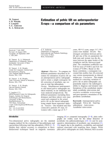 Estimation of pelvic tilt on anteroposterior X-rays