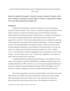 Standardized Critical Care EEG Terminology