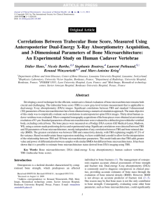 Correlations Between Trabecular Bone Score