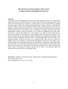 How Do Start-Up Firms Finance Their Assets? Evidence from the