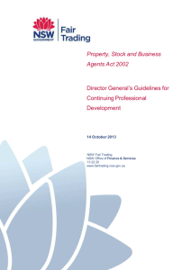 Property, Stock and Business Agents Act 2002 Director General's