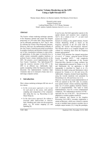 Fourier Volume Rendering on the GPU Using a Split-Stream-FFT