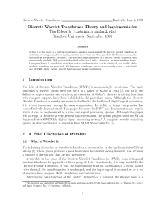 Discrete Wavelet Transforms: Theory and Implementation Tim