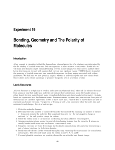 Bonding, Geometry and The Polarity of Molecules