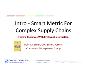 Intro - Smart Metric For Complex Supply Chains