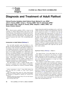 CPG Diagnosis and Treatment of Adult Flatfoot