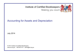Accounting for Assets and Depreciation