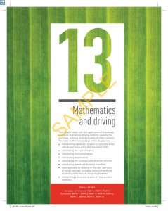Mathematics and driving