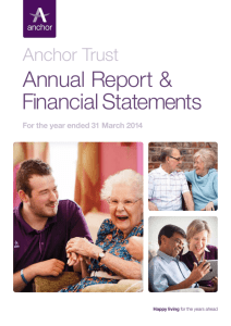 Anchor annual report and financial statement 2013