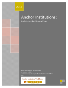 Anchor Institutions