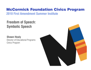 Symbolic Speech - McCormick Foundation