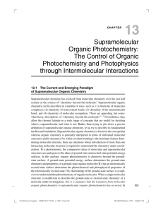 Supramolecular Organic Photochemistry: The