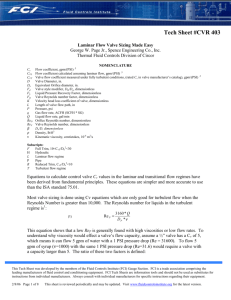 Tech Sheet #CVR 403 - Fluid Controls Institute