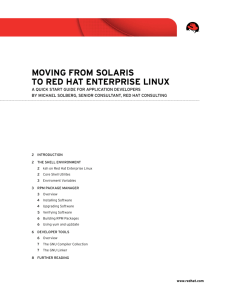 Moving FroM SolariS to red Hat enterpriSe linux