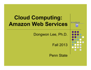 Cloud Computing: Amazon Web Services