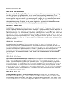 Seaver College Fall 2014 First-Year Seminar Course Descriptions