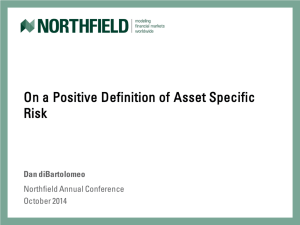 On a Positive Definition of Asset Specific Risk
