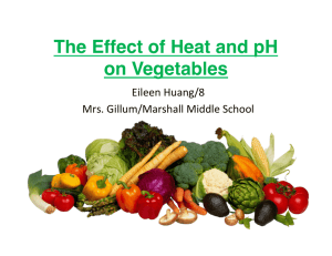The Effect of Heat and pH on Vegetables