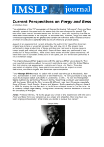 Current Perspectives on Porgy and Bess