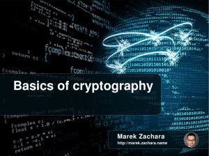Basics of cryptography