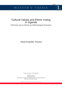 Cultural Values and Ethnic Voting in Uganda: Methodological Obs