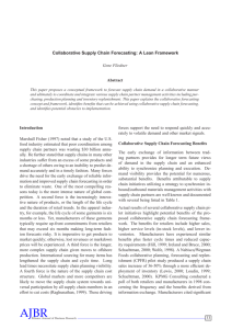 Collaborative Supply Chain Forecasting: A Lean Framework