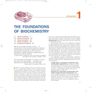 THE FOUNDATIONS OF BIOCHEMISTRY