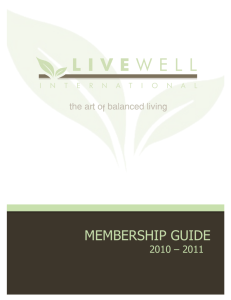 Live Well Membership Guide.2010-2011