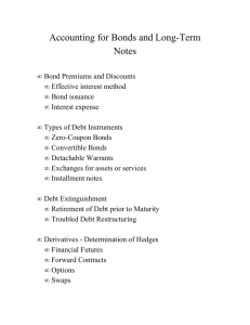 Accounting for Bonds and Long