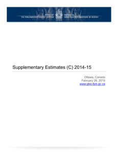 Supplementary Estimates (C) 2014-15