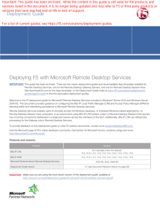 Deploying F5 with Microsoft Remote Desktop Services