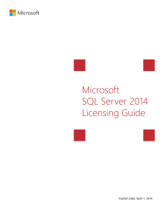 Microsoft SQL Server 2014 Licensing Guide