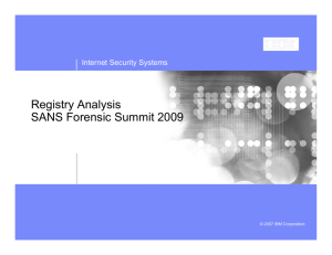 Harlan Carvey - Registry Analysis