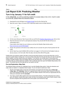 Lab Report 6.04: Predicting Weather