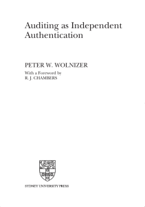 Auditing as Independent Authentication