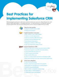 Best Practices for Implementing Salesforce CRM