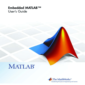 Embedded MATLAB User's Guide