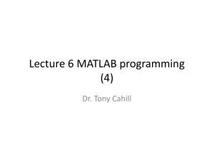 Lecture 6 MATLAB programming (4)