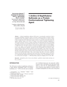 1-Anilino-8-Naphthalene Sulfonate as a Protein Conformational