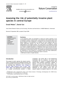 Assessing the risk of potentially invasive plant species in