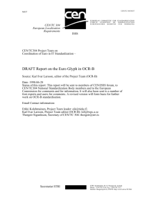 DRAFT Report on the Euro Glyph in OCR-B - Open