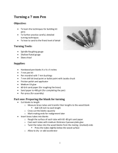 Pen Tuning Basics - Mt diablo Woodturning Center