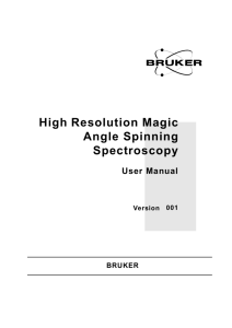 High Resolution Magic Angle Spinning Spectroscopy