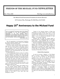 Happy 25th Anniversary to the Michael Fund